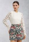 تنورة صغيرة من قماش Vintage Bloom