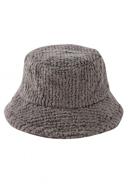 قبعة دلو غامضة بلون رمادي