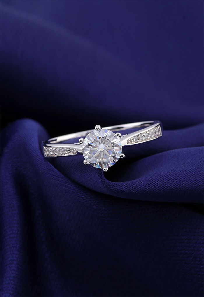 خاتم الماس مويسانيتي مدرج