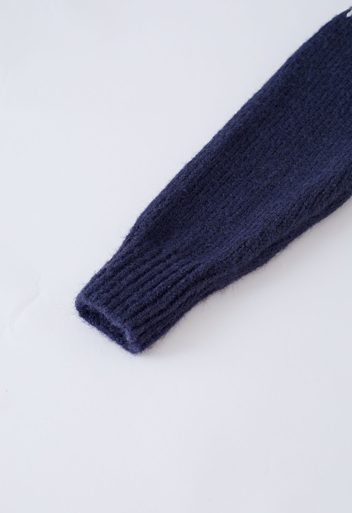 Fair Isle Jacquard Chunky Knit Sweater in Navy