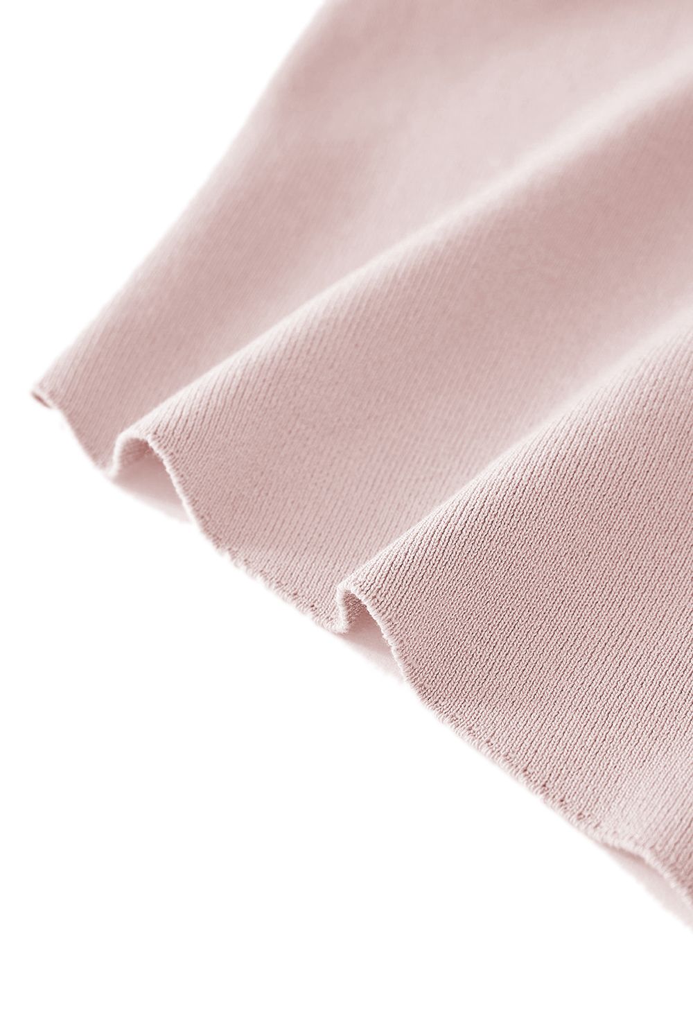 كارديجان واسع طية صدر السترة الخصر محبوك باللون الوردي