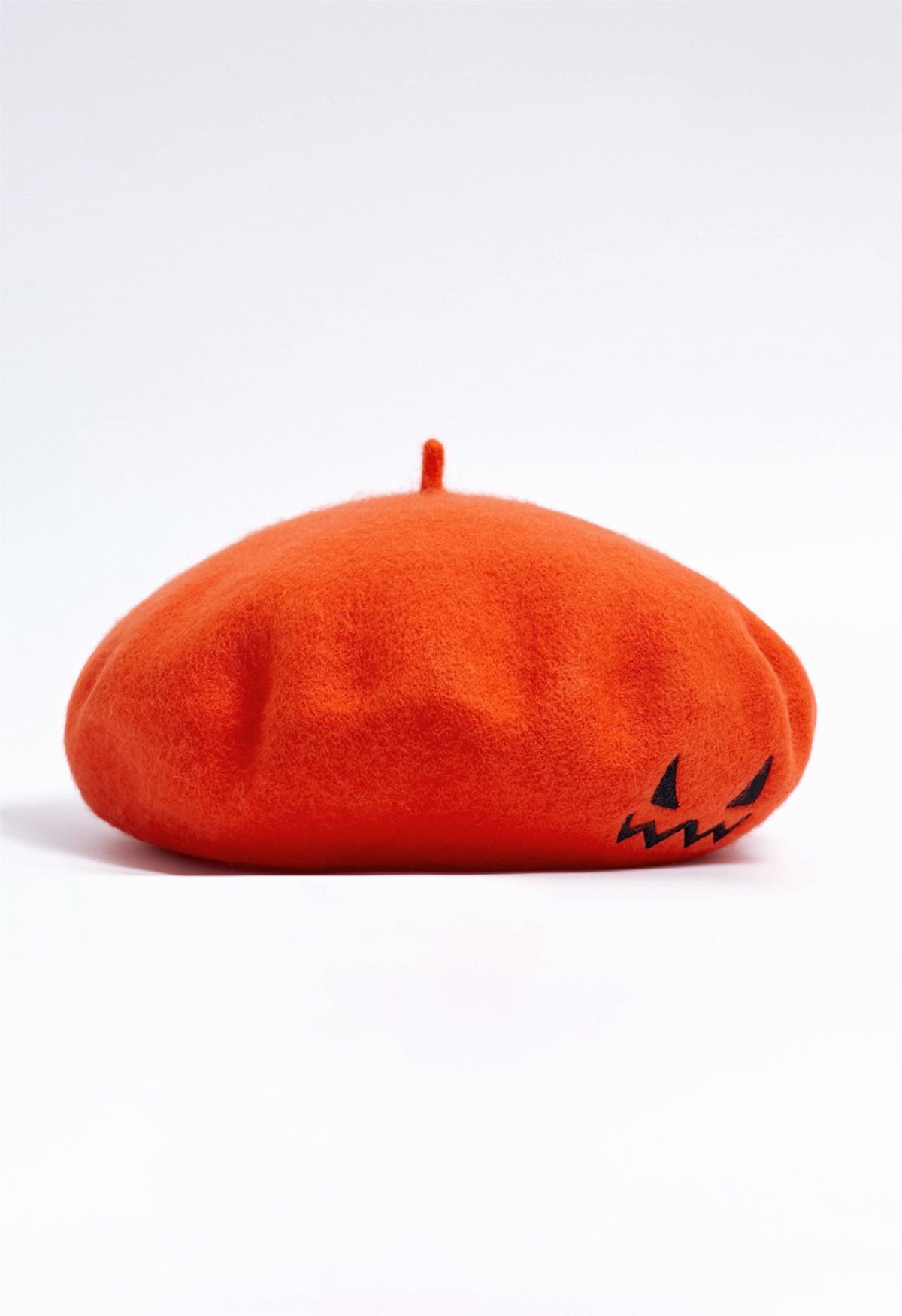 قبعة بيريه اليقطين الشريرة باللون البرتقالي
