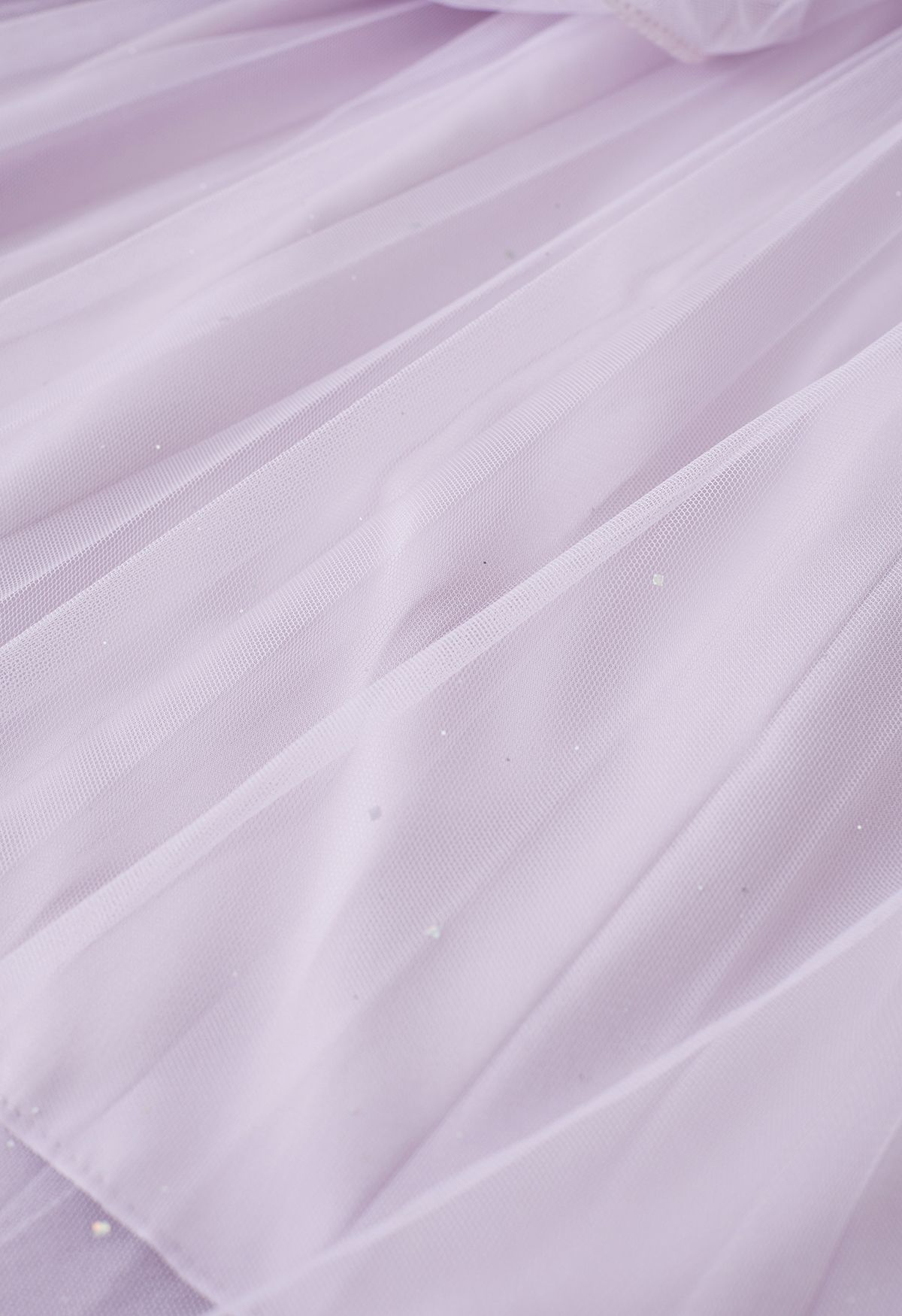 تنورة Venus Glitter Mesh تول متوسطة الطول باللون اللافندر