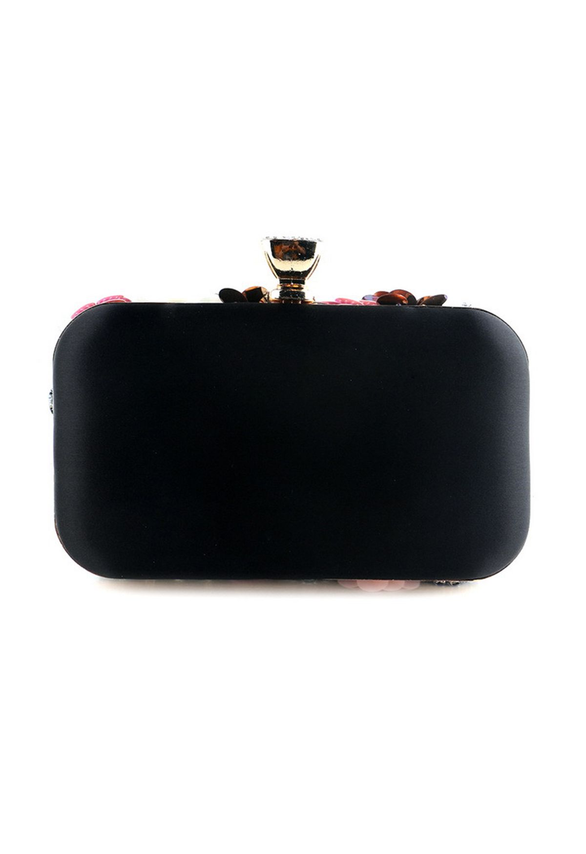 حقيبة يد صغيرة مطرزة بالخرز مصنوعة يدوياً باللون الأسود