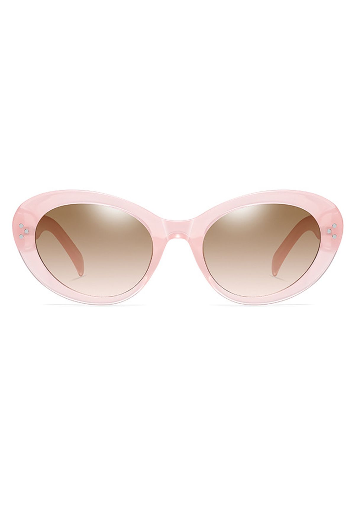 نظارة شمسية ريترو بإطار عين القطة باللون الوردي
