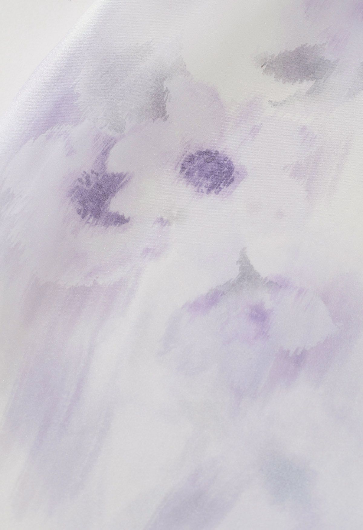 ألوان مائية الزهور بونوت قميص شفاف في لافندر