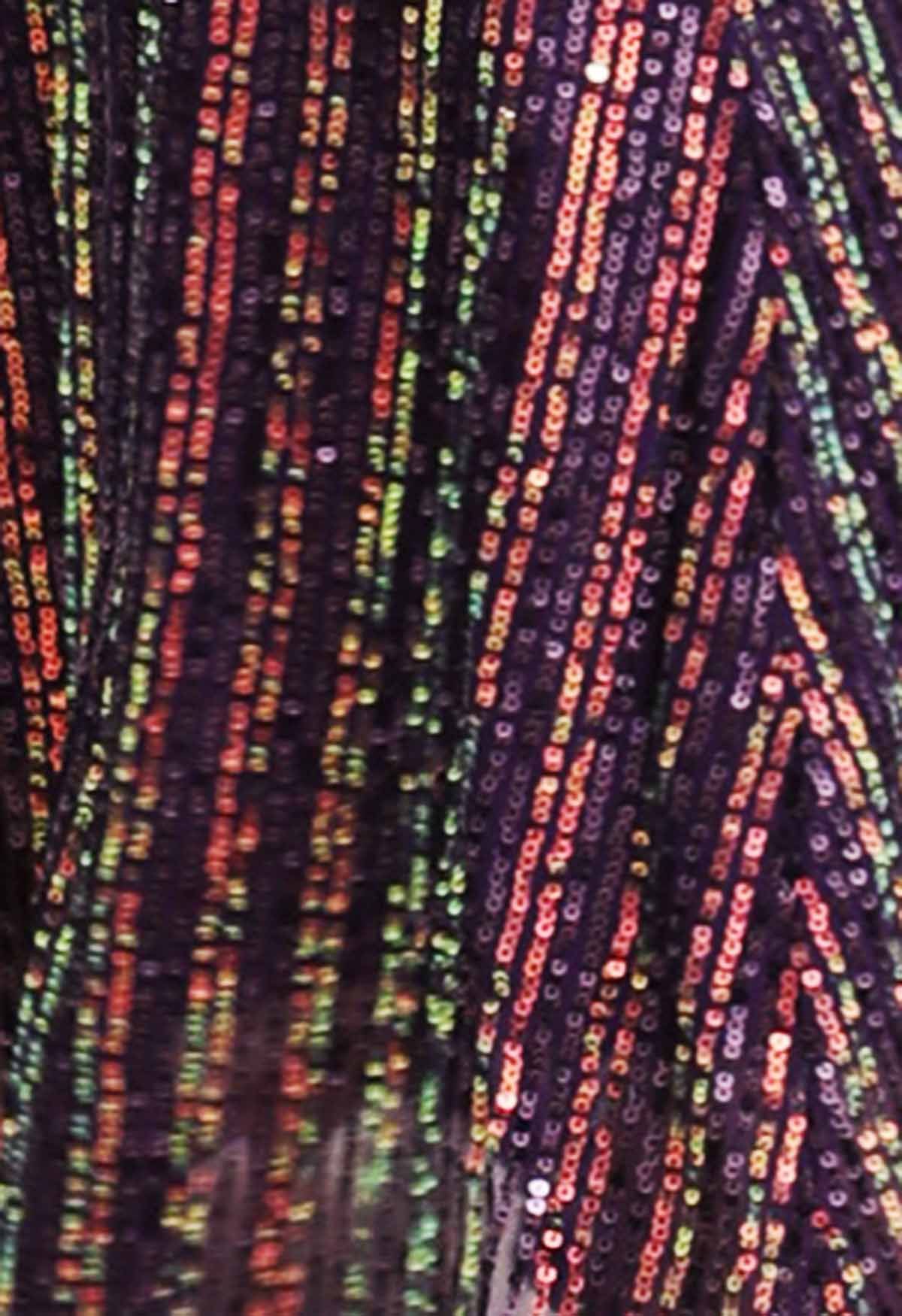 ساحر الخامس الرقبة البراقة ثوب حورية البحر باللون الأرجواني