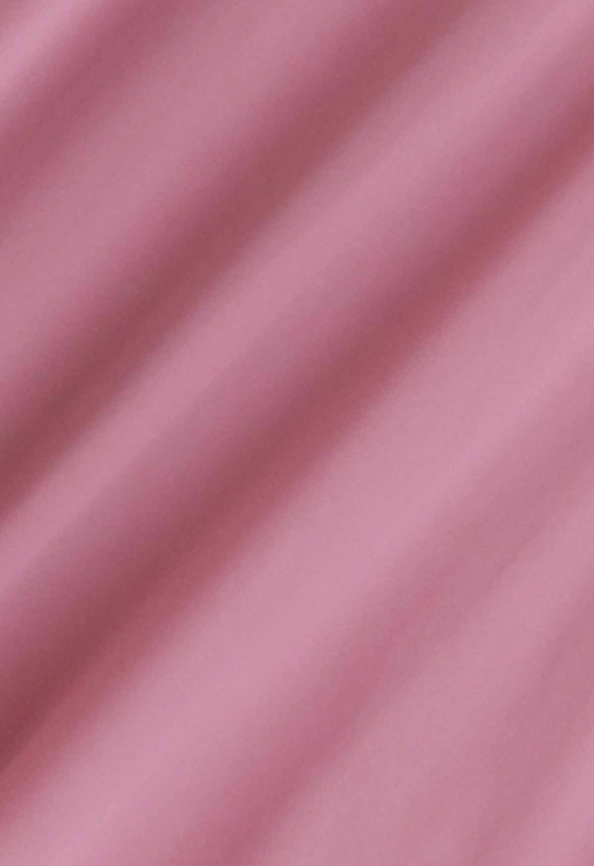 رائع الترتر الخامس الرقبة الشيفون ثوب ماكسي باللون الوردي المغبر