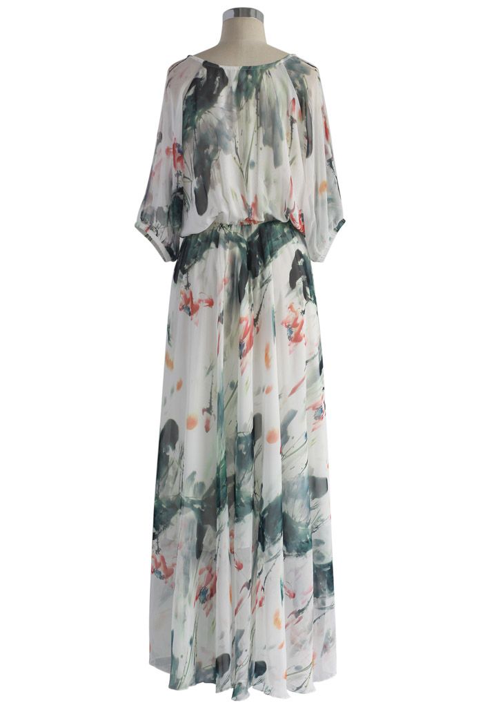 طلاء في فستان Grace Watercolor ماكسي