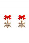 Festive Bowknot Snowflake Earrings